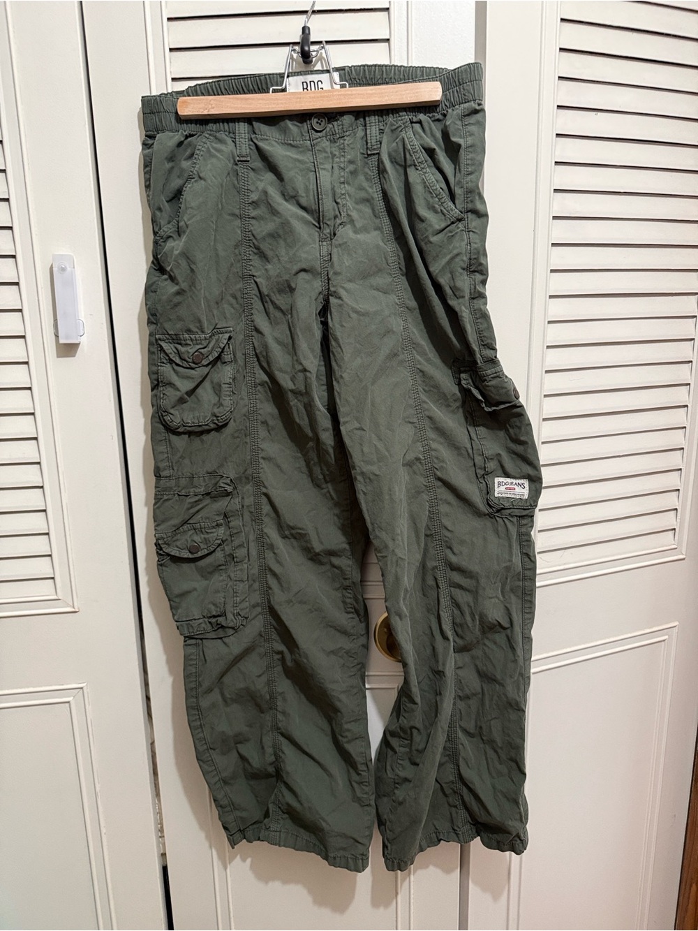 BDG Olive Green Flat-Front Utility Pants